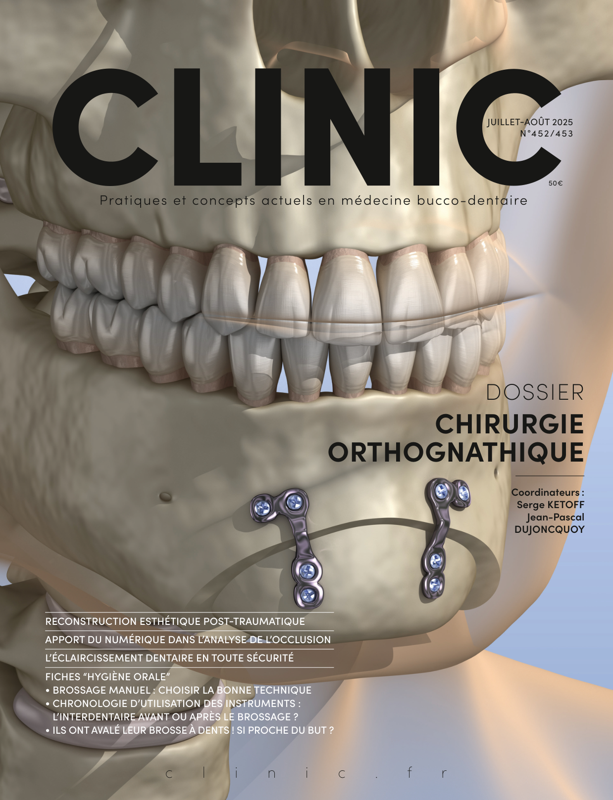 Chirurgie orthognathique — dossier spécial — CLINIC 2025 (première page)